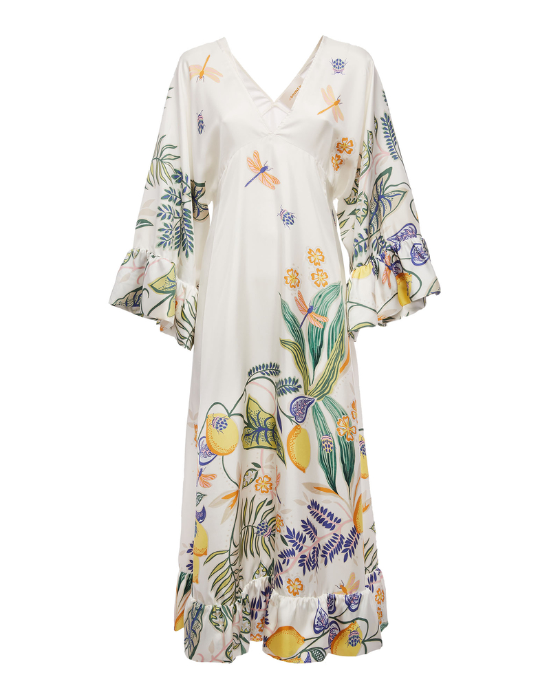 LaDoubleJ Tangier Kaftan LaDoubleJ Tangier Kaftan Botanical DRE0168SIL006BOT0001