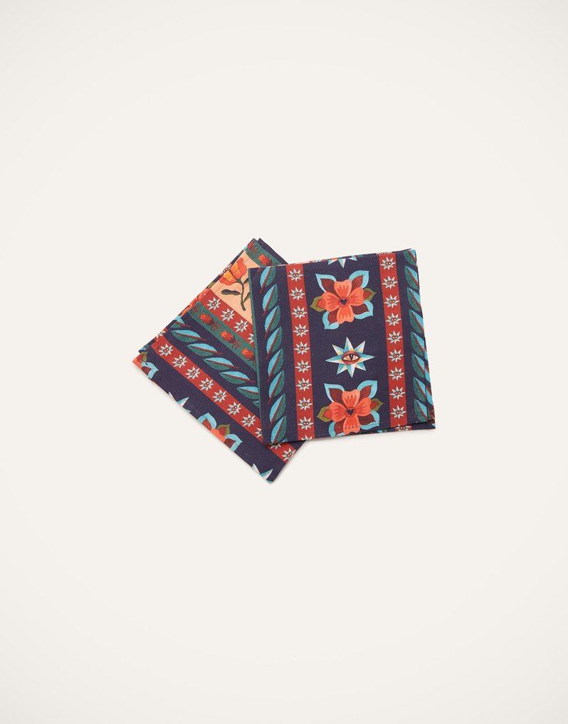 La DoubleJ Large Napkins Set Of 2 La DoubleJ Large Napkins Set Of 2 Strisce NAP0006LIN001STR0004