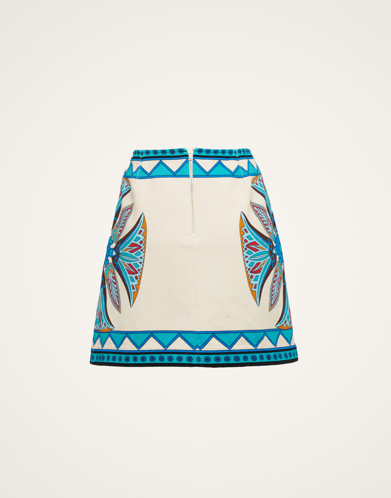 La DoubleJ Foulard Mini Skirt La DoubleJ Foulard Mini Skirt Lotus Placée Ivory SKI0092COT046LOT01WH04