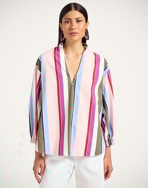 La DoubleJ Jackie Shirt La DoubleJ Jackie Shirt Stripes Multicolor Pink SHI0093COT078CLB22PI01