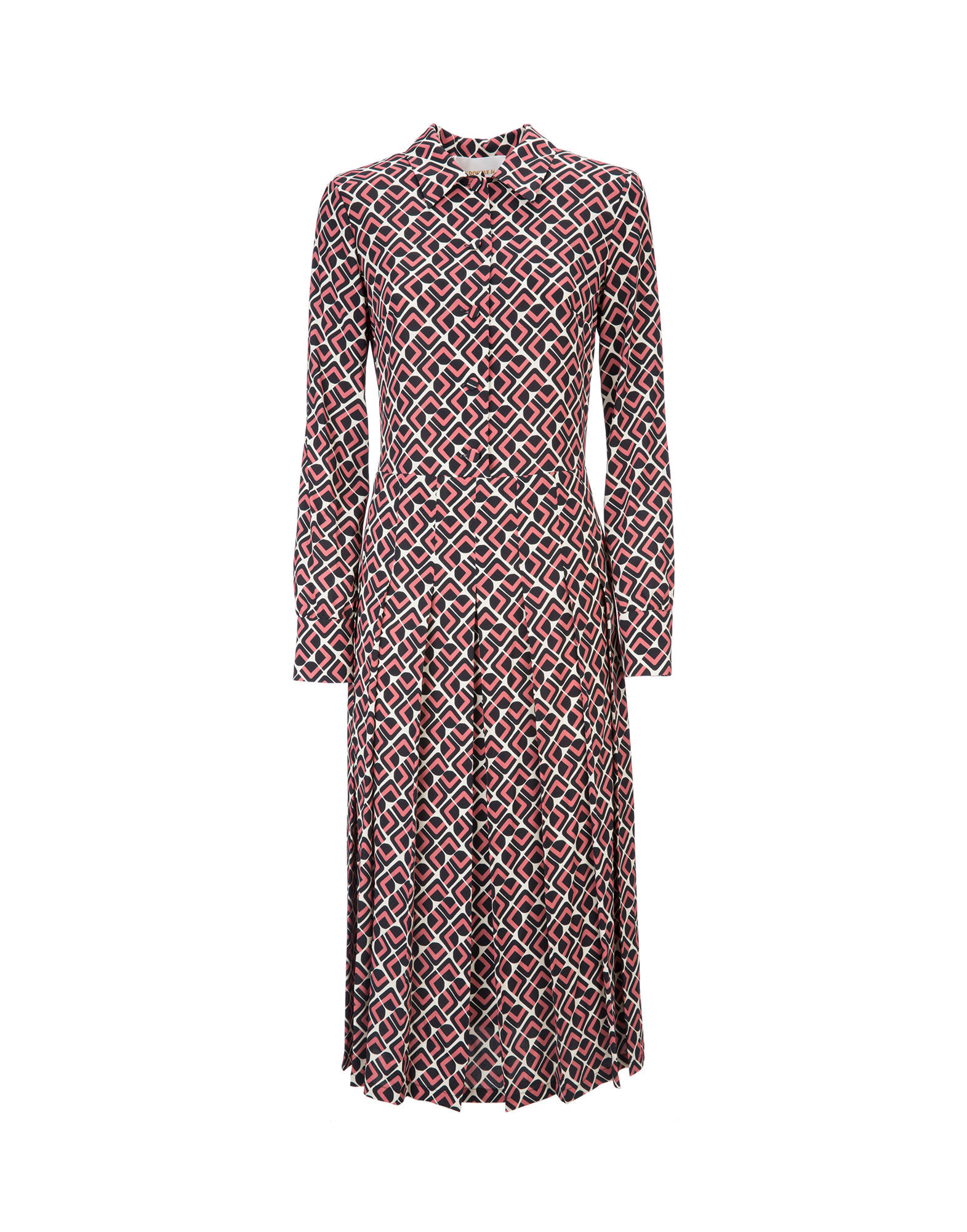 LaDoubleJ Chemisier Dress Domino Rosa DRE0025VIS001DOM0001