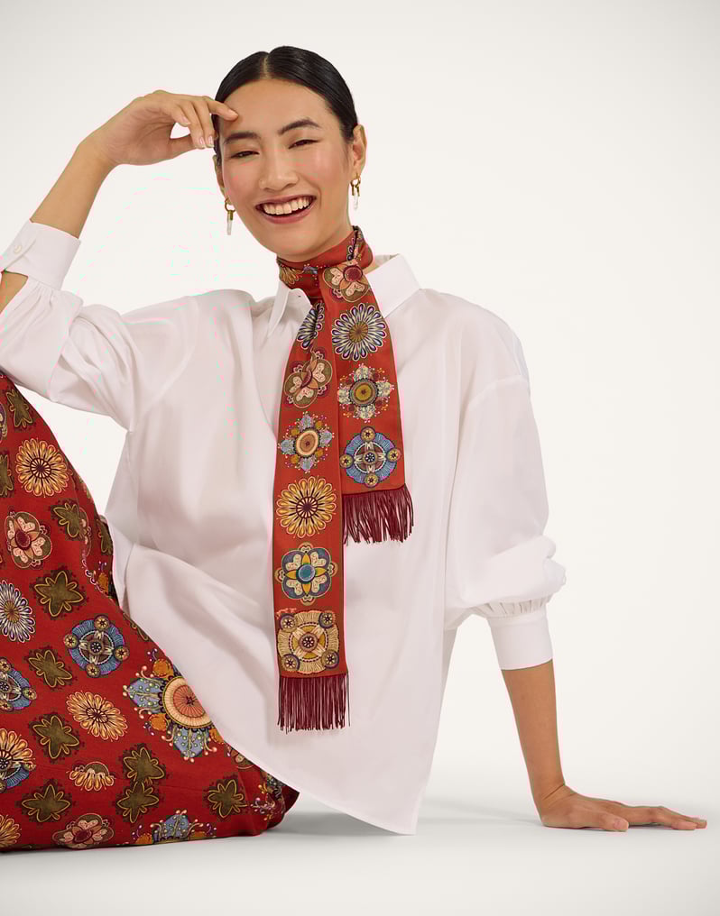 La DoubleJ Skinny Scarf La DoubleJ Skinny Scarf Nucleus Placée Rust SCA0075SIL006NUC06OR04