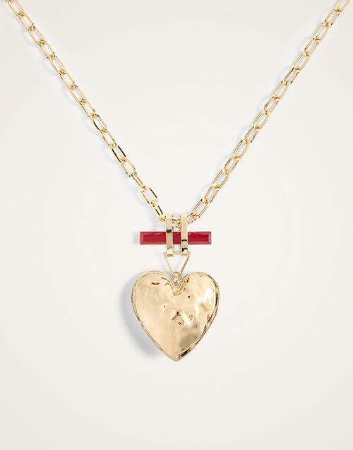 La DoubleJ Love Necklace 24k Gold Plate & Carnelian NEC0029BRA003CAR03YE05