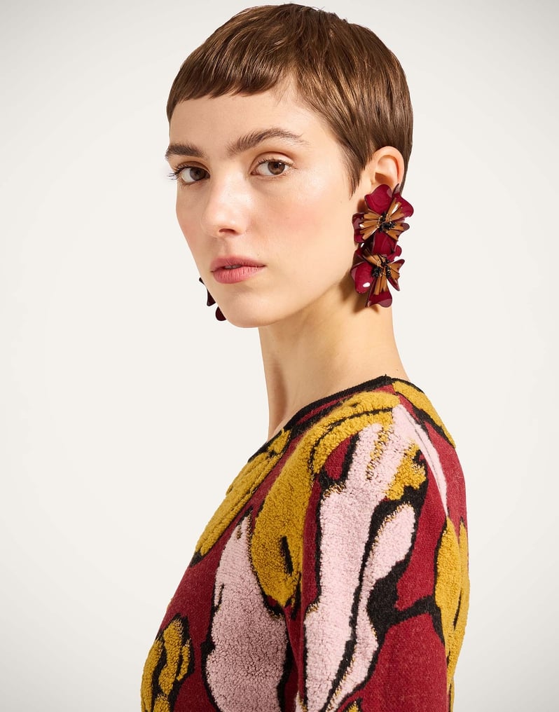 La DoubleJ Knit Swing Dress La DoubleJ Knit Swing Dress Multicolor Burgundy DRE1007KNI189VA439RE02