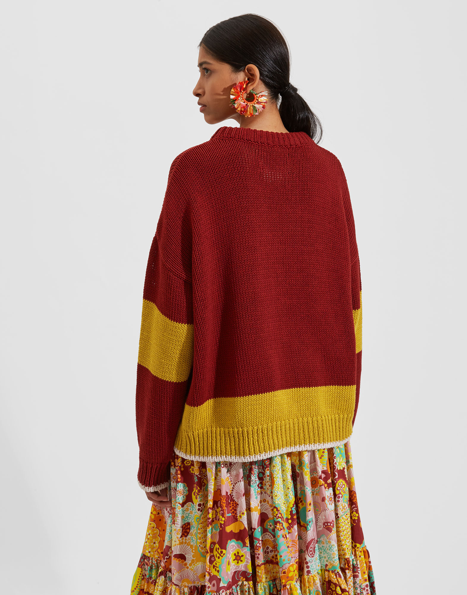 La DoubleJ Boy Sweater Arancio-Giallo PUL0064KNI040VAR0069