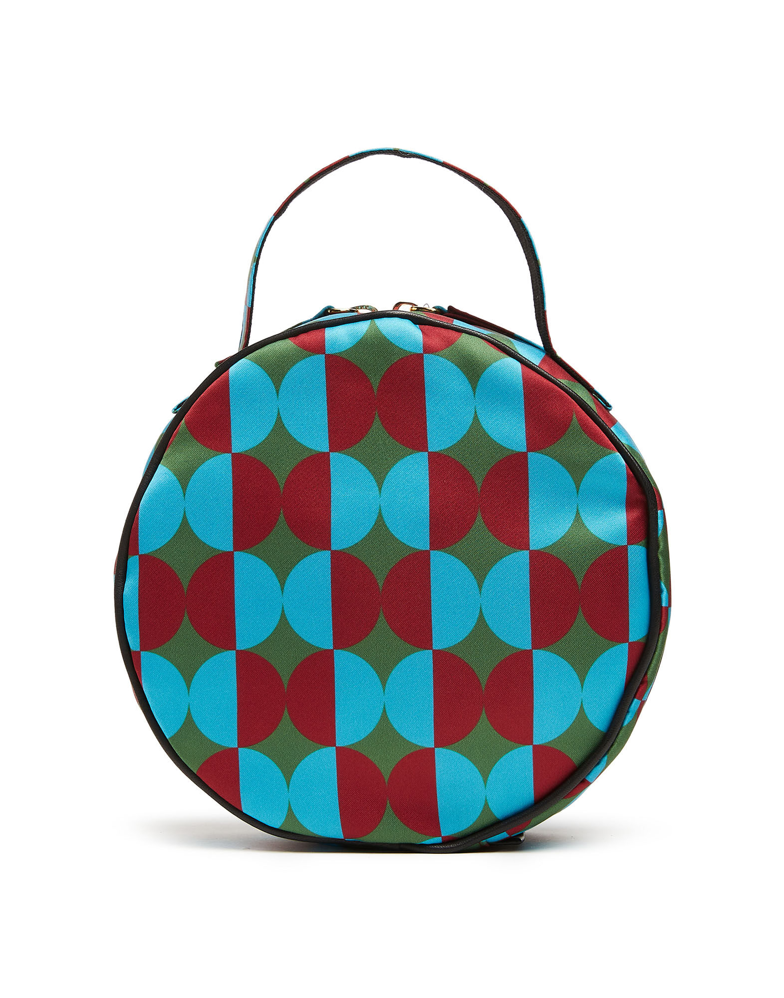 La DoubleJ Round Pochette Mezzaluna Green BAG0040RAS006MEZ0004