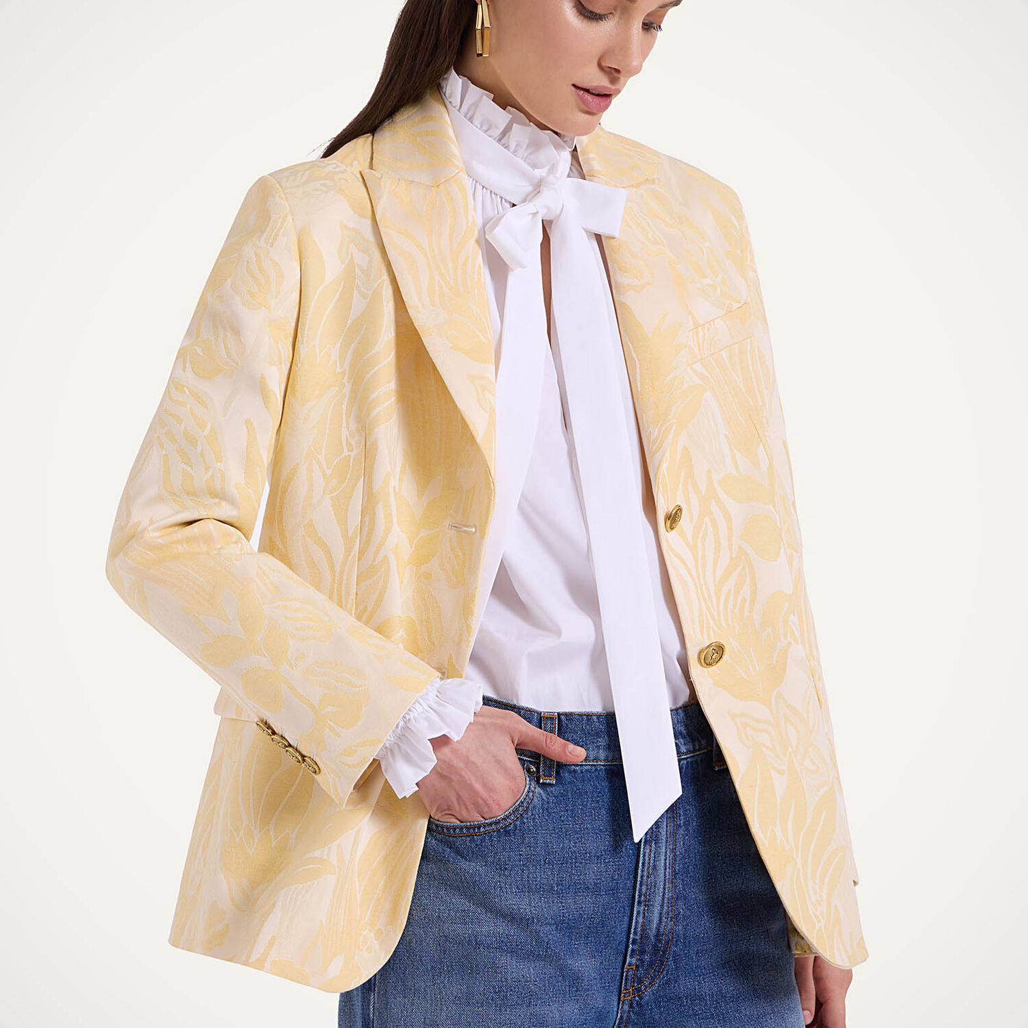 La Doublej Jones Jacket In Iris Yellow