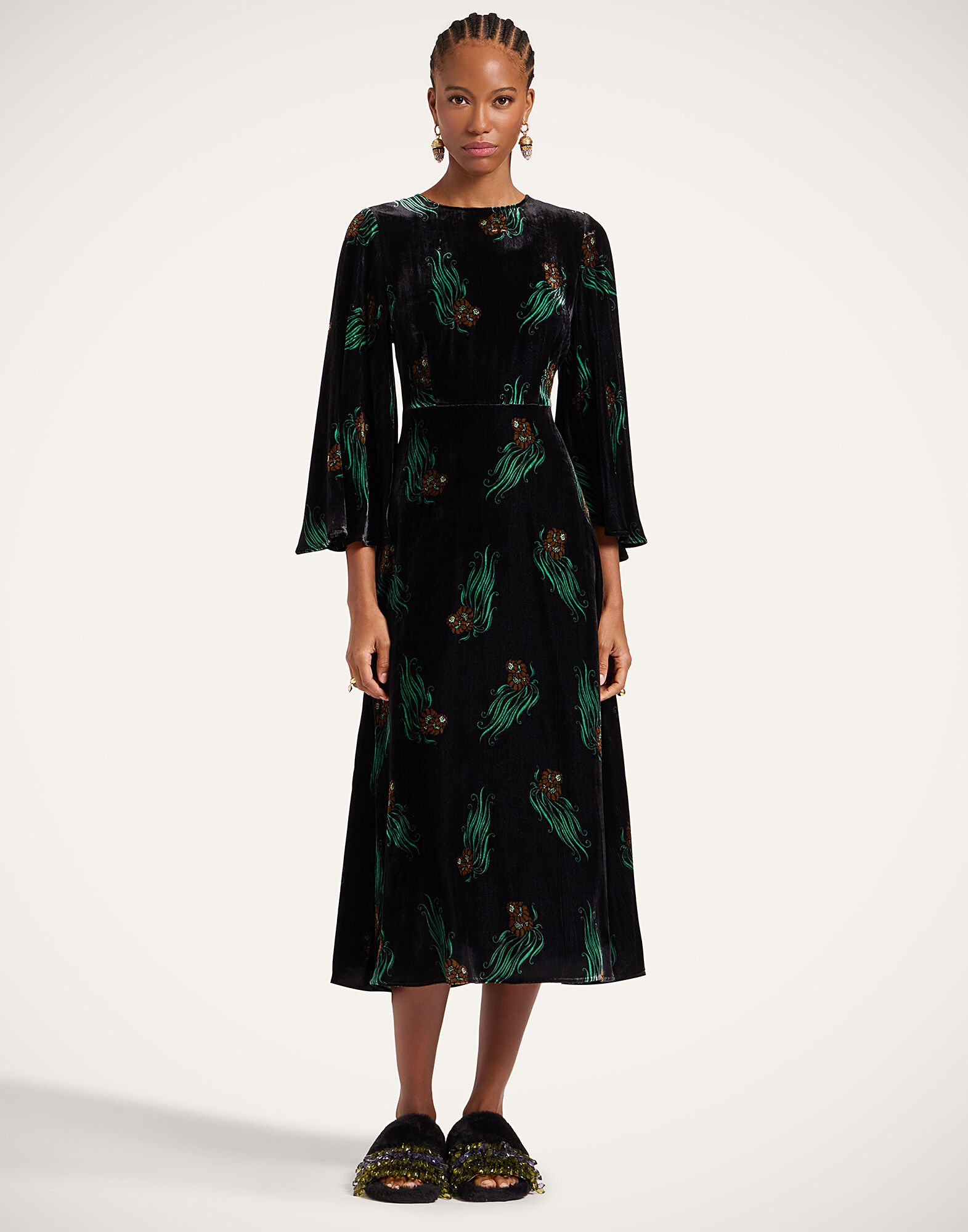 La DoubleJ Sorella Dress Lemuria Black DRE0179VEL018LEM01BL01