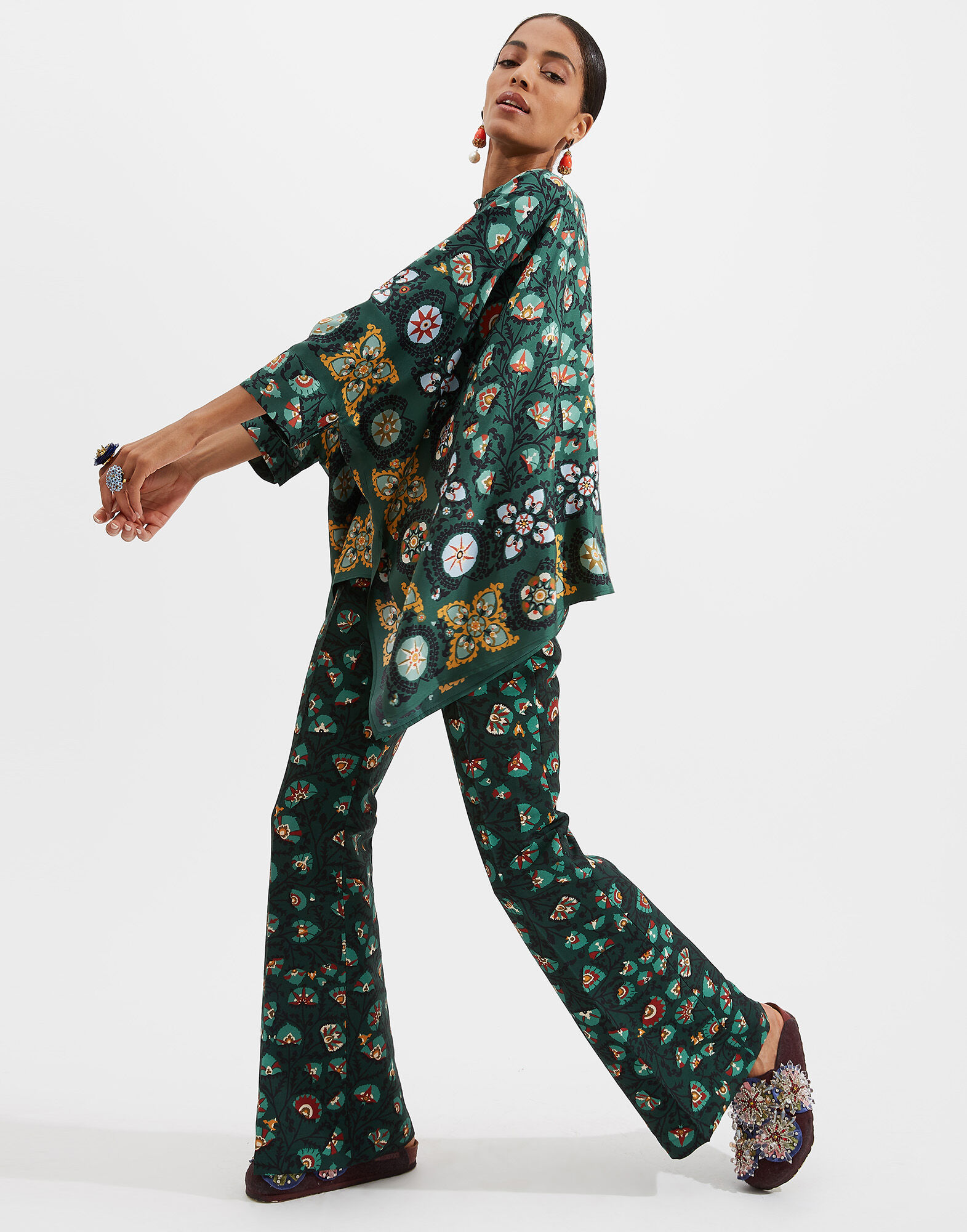 La DoubleJ Foulard Shirt Suzany Plac&eacute;e SHI0059SIL006SUZ0004