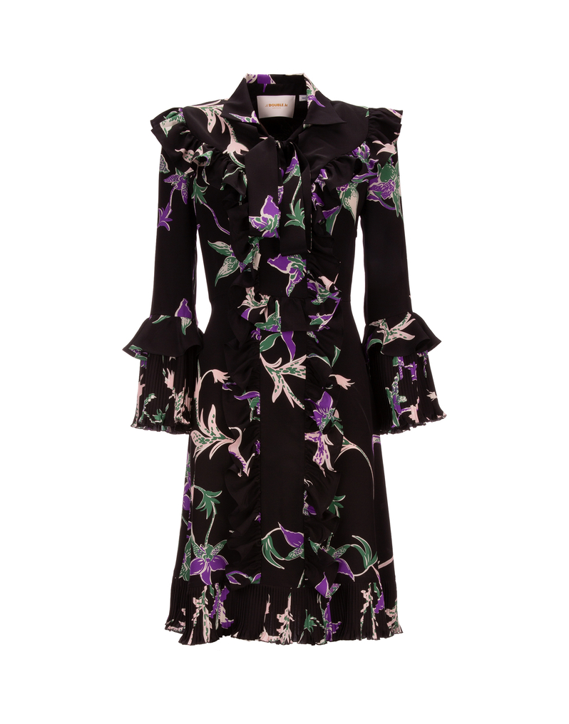 LaDoubleJ Fancy Dress LaDoubleJ Fancy Dress Orchidee Nero DRE0080CRE001ORC0003