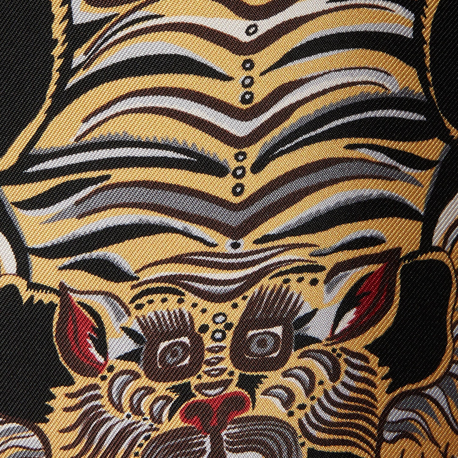 La Doublej Swing Dress In Tiger Tiles Black