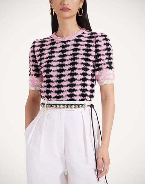 La DoubleJ Better Together Belt Bicolor Emerald & Ivory BEL0011ROP001VA355GR04