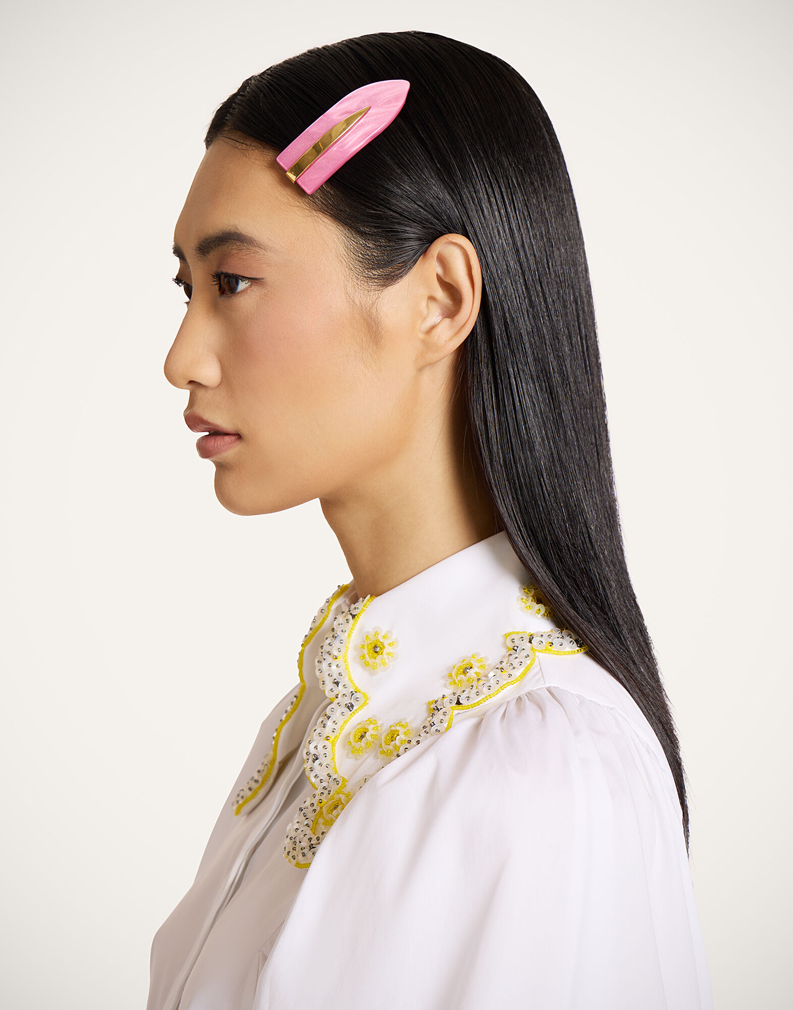 La DoubleJ Salon Clip Solid Pink CLI0002POL008SOLIDPI01