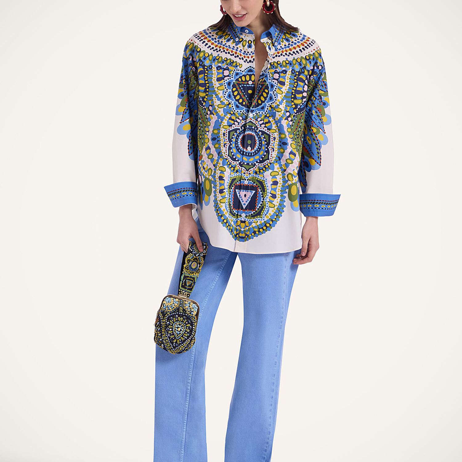 Shop La Doublej Better Than You Boyfriend's Shirt In Chakra Placée Multicolor
