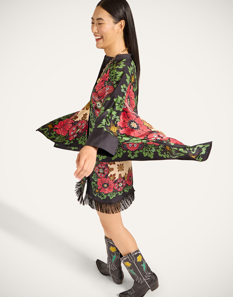 La DoubleJ Foulard Mini Skirt La DoubleJ Foulard Mini Skirt Bounty Placée Red SKI0173SIL006BOU01RE01