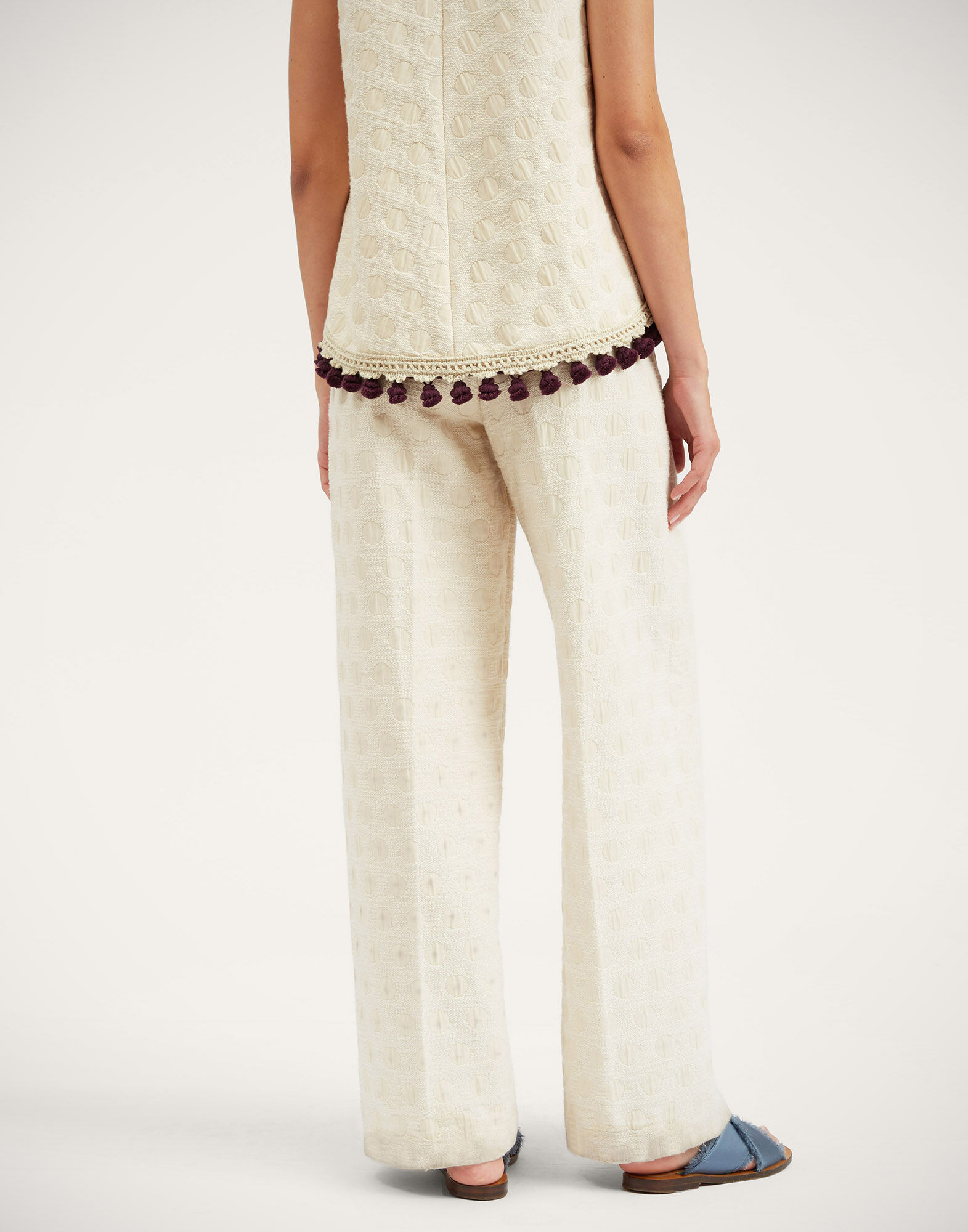 La DoubleJ Loose Pants Creamy TRO0113JCQ076CRA01WH03