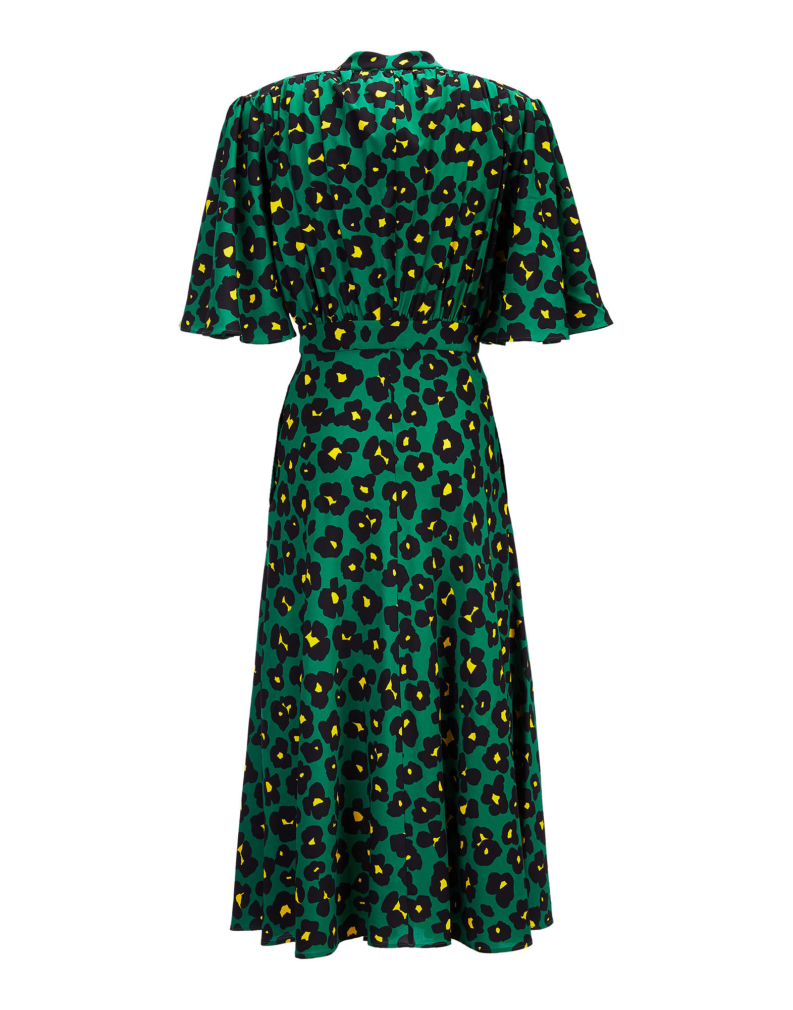LaDoubleJ Joan Dress Flower Leopard Verde DRE0103VIS001FLL0002