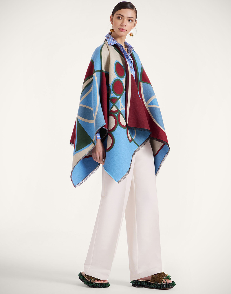 La DoubleJ Poncho La DoubleJ Poncho Eclipse Placée Multicolor SCA0064WOL028ECL05MU01