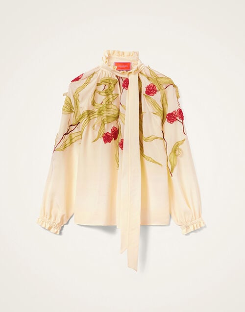 La DoubleJ Cerere Blouse La DoubleJ Cerere Blouse Bamboo Buttercream SHI0149EMB117BMB04WH09