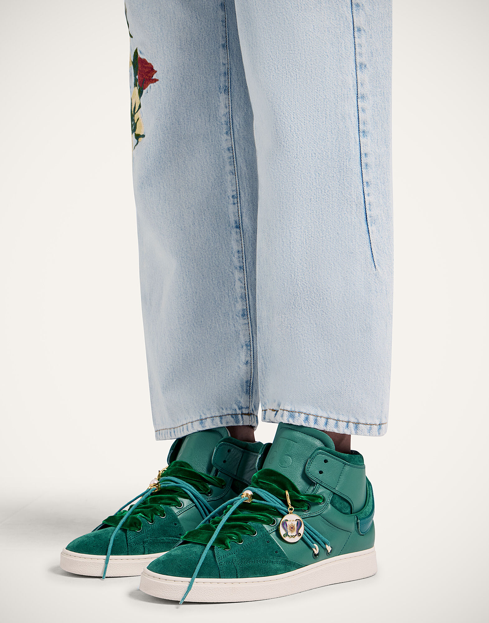 La DoubleJ All Time High Top Solid Green SHO0113LEA017SOLIDGR02