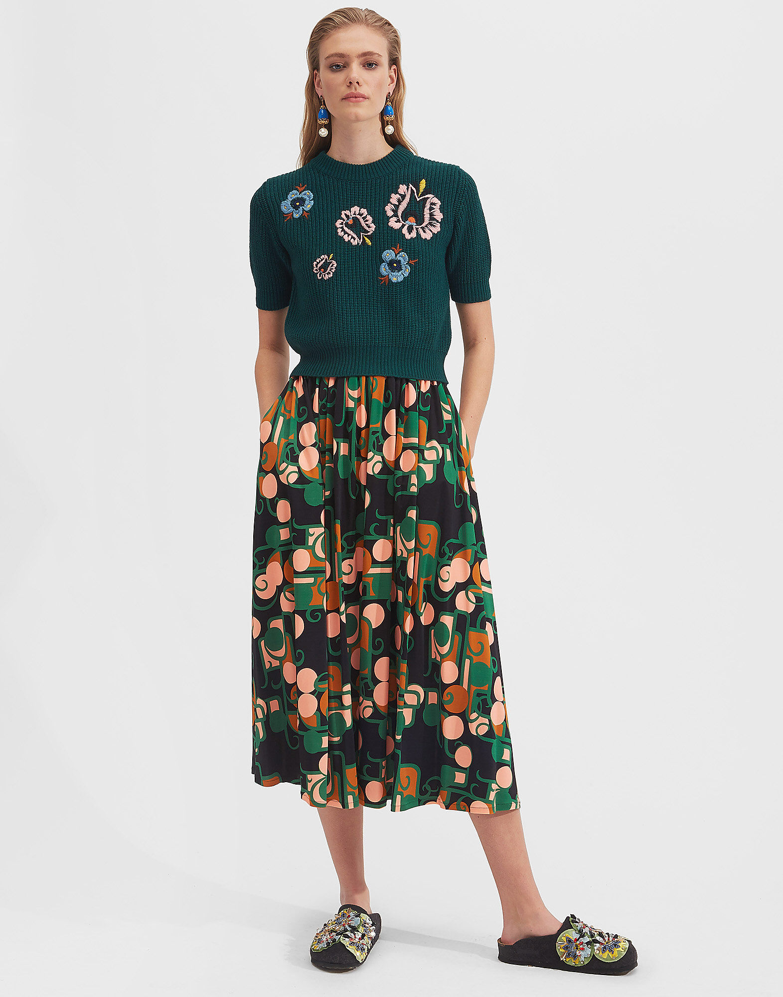 LaDoubleJ Simple Skirt Deco SKI0051JER011DEC0001