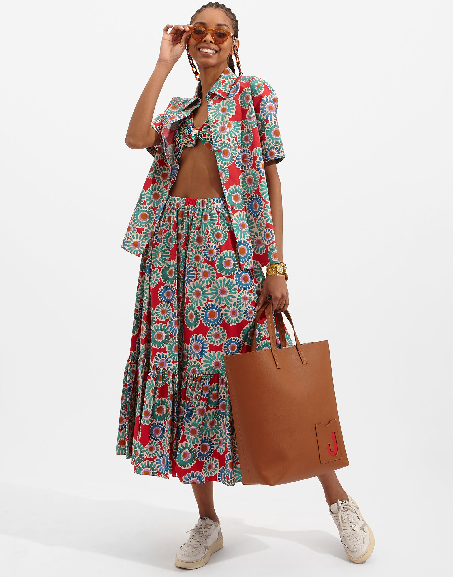 La DoubleJ Sunset Skirt Crazy Daisy SKI0068COT001DAY0001