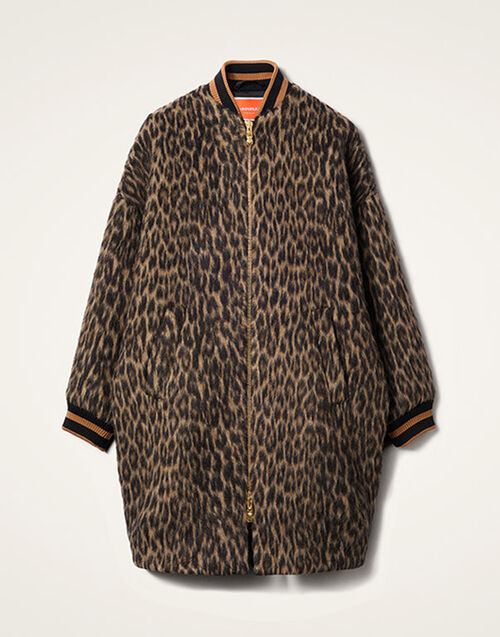 La DoubleJ Brooklyn Coat Cheetah Coating Light Beige JAC0129WOL020TAH02BR01