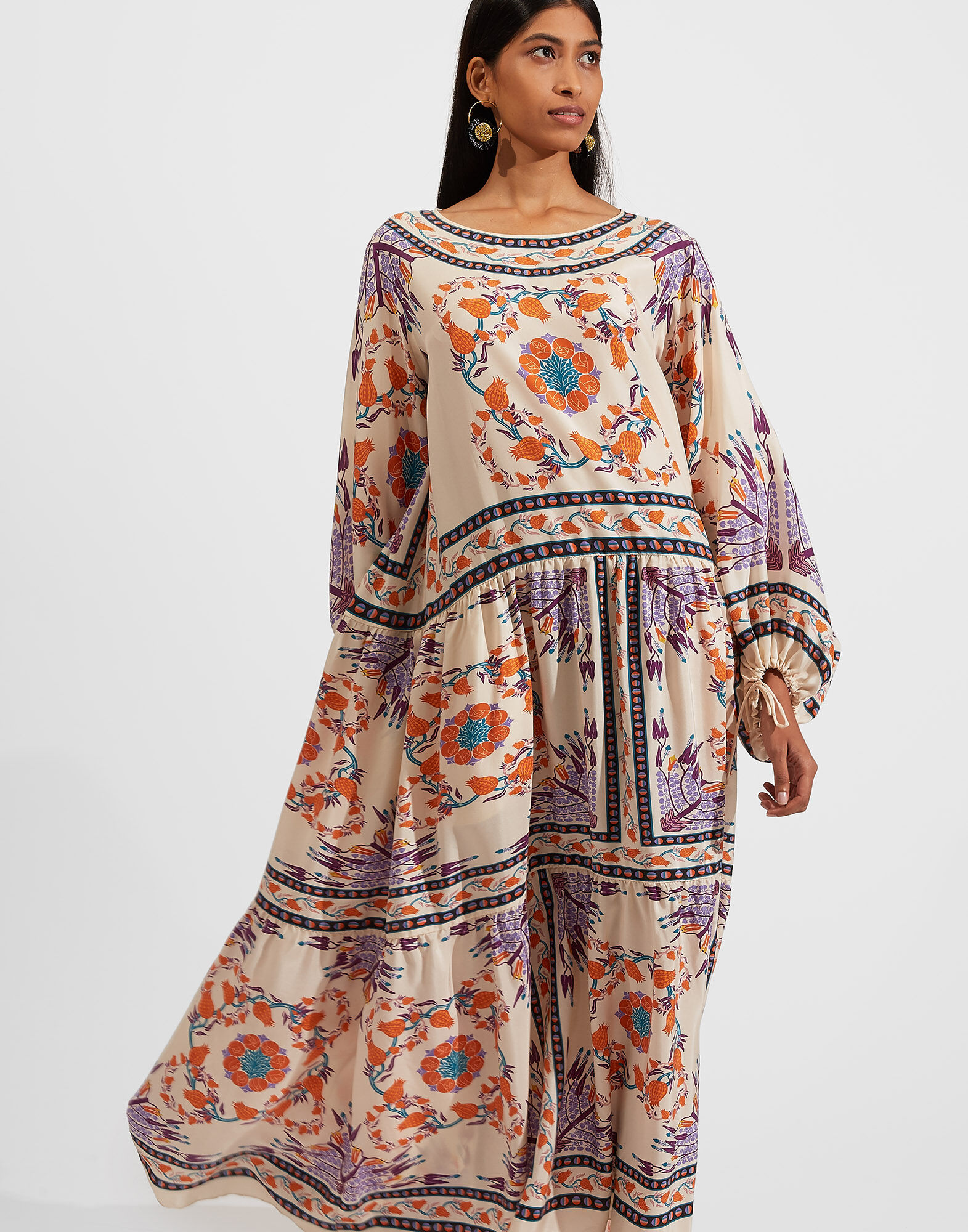 La DoubleJ Vesta Dress Melograno Plac&eacute;e DRE0302SIL009MEL0004