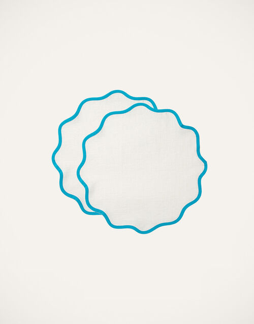 LaDoubleJ Cloud Placemat Set of 2 LaDoubleJ Cloud Placemat Set of 2 Light Blue TBM0003COT005RAI0013