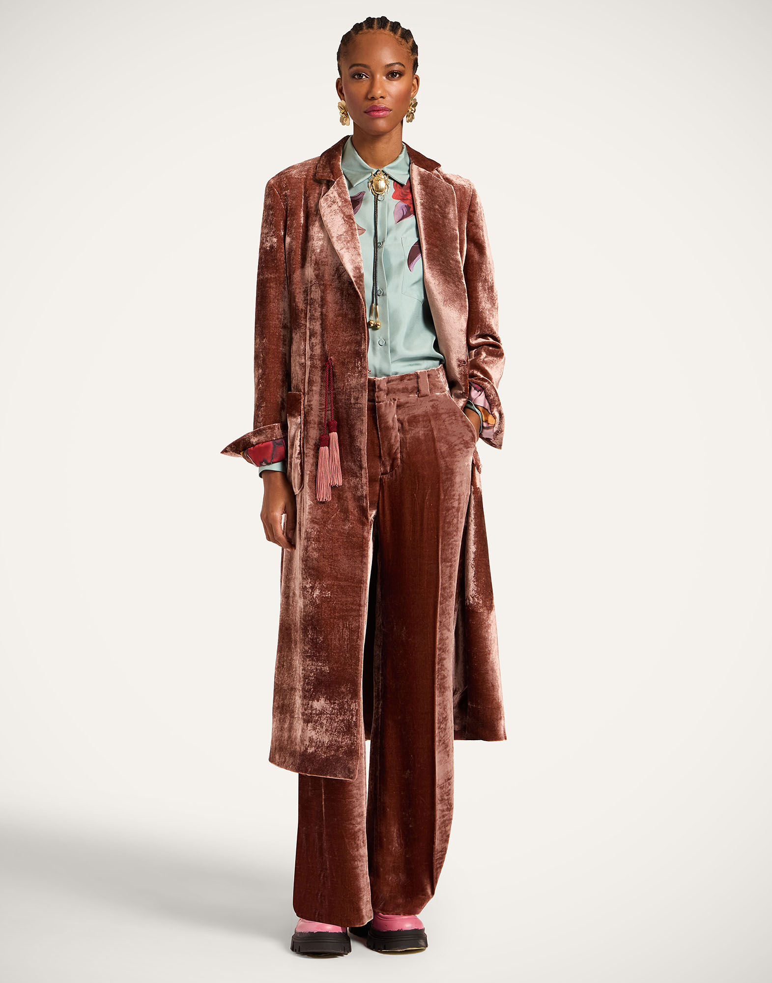 La DoubleJ Good Butt Pants Solid Dusty Pink TRO0015VEL019SOLIDPI10