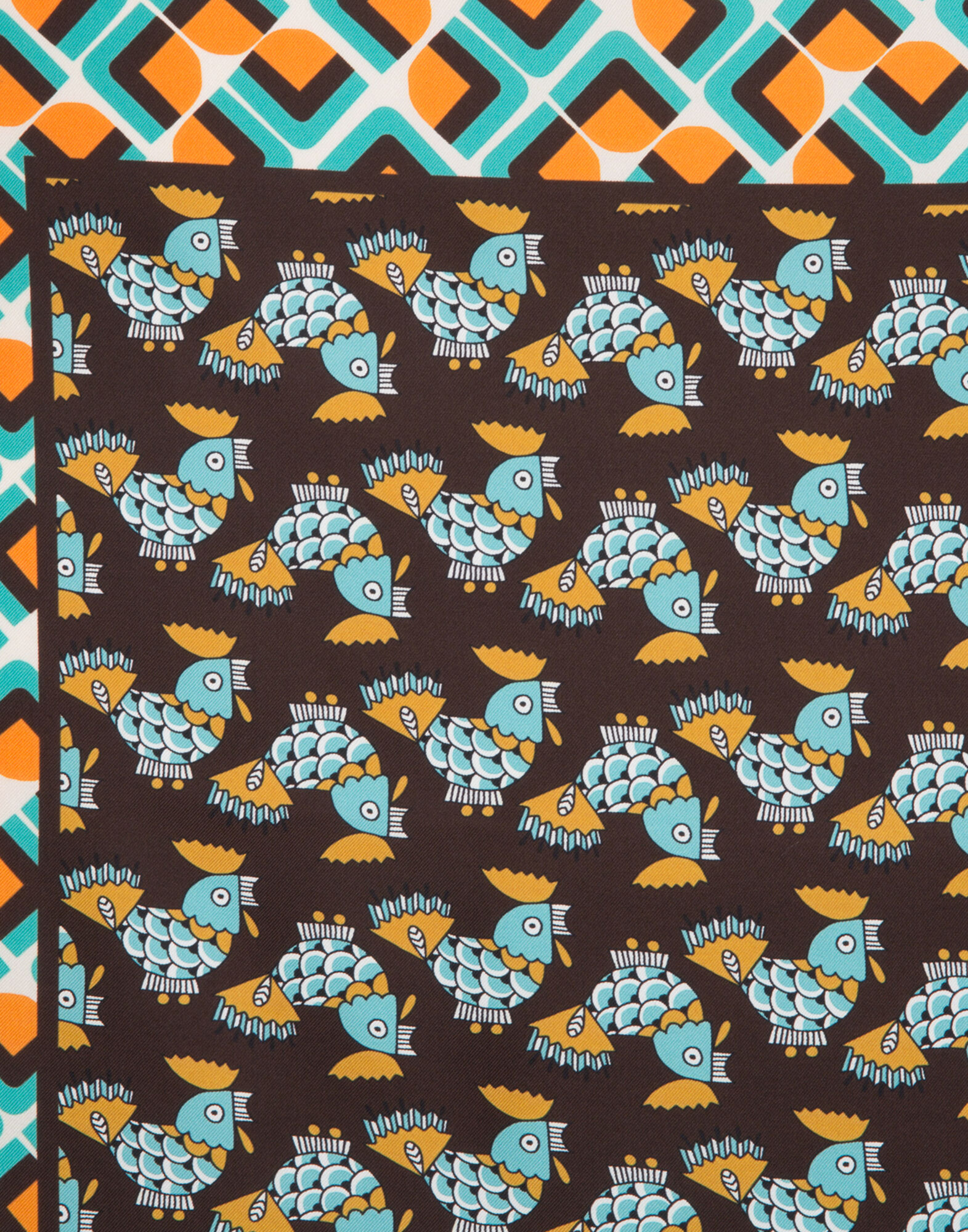 LaDoubleJ Double-Print Foulard Choco Galletti SCA0002SIL001GAL0002