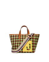 LaDoubleJ Mini Mama Tote Bag LaDoubleJ Mini Mama Tote Bag Check Verde/Nero BAG0004PLC002CHE0007