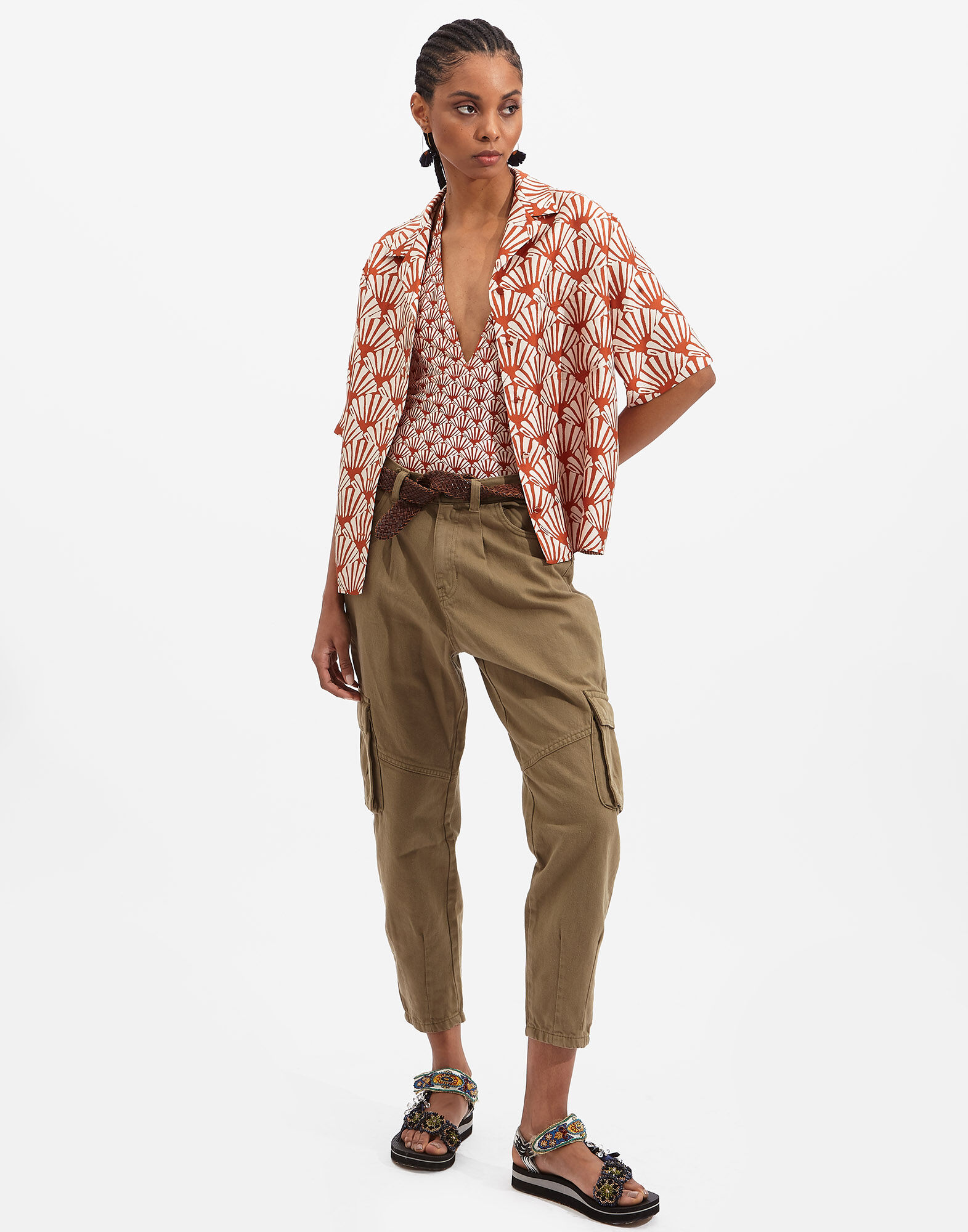 La DoubleJ Boxy Shirt Ventaglio SHI0064SIL001VEN0001