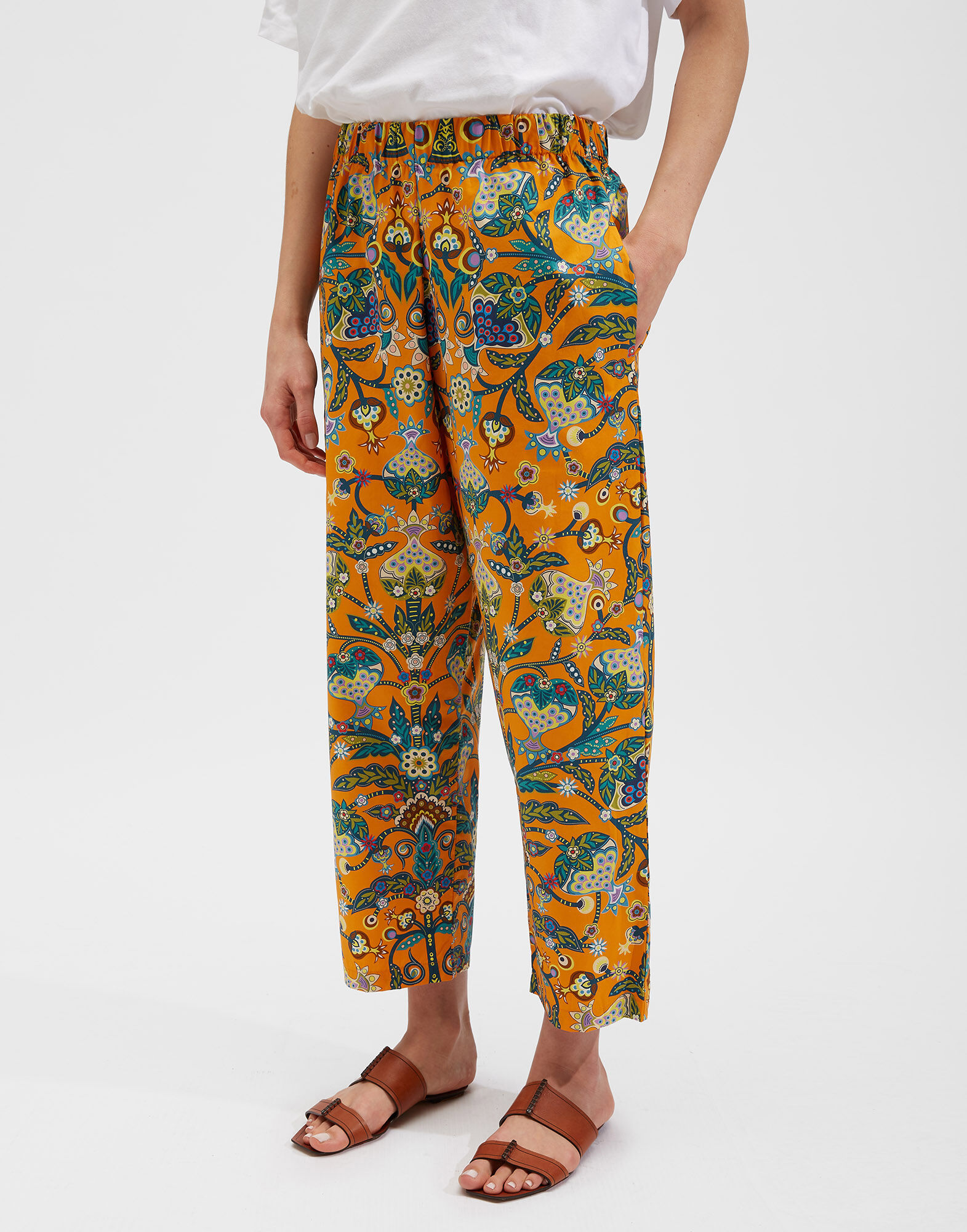 LaDoubleJ Carrot Pants Tree Of Life Arancio TRO0036COT001TFL0002