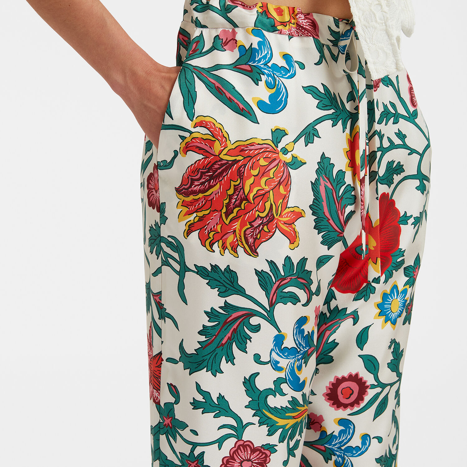 La Doublej Drawstring Pants In Dragonflower Multicolor