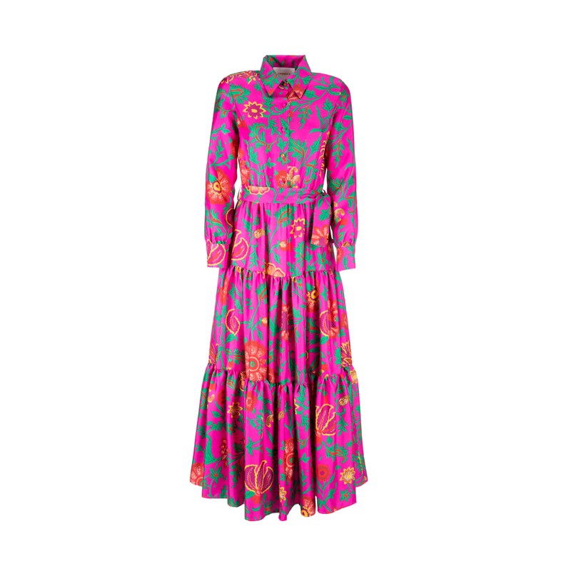 LaDoubleJ Bellini Dress LaDoubleJ Bellini Dress Dragon Flower Fucsia DRE0016SIL001DRA0004