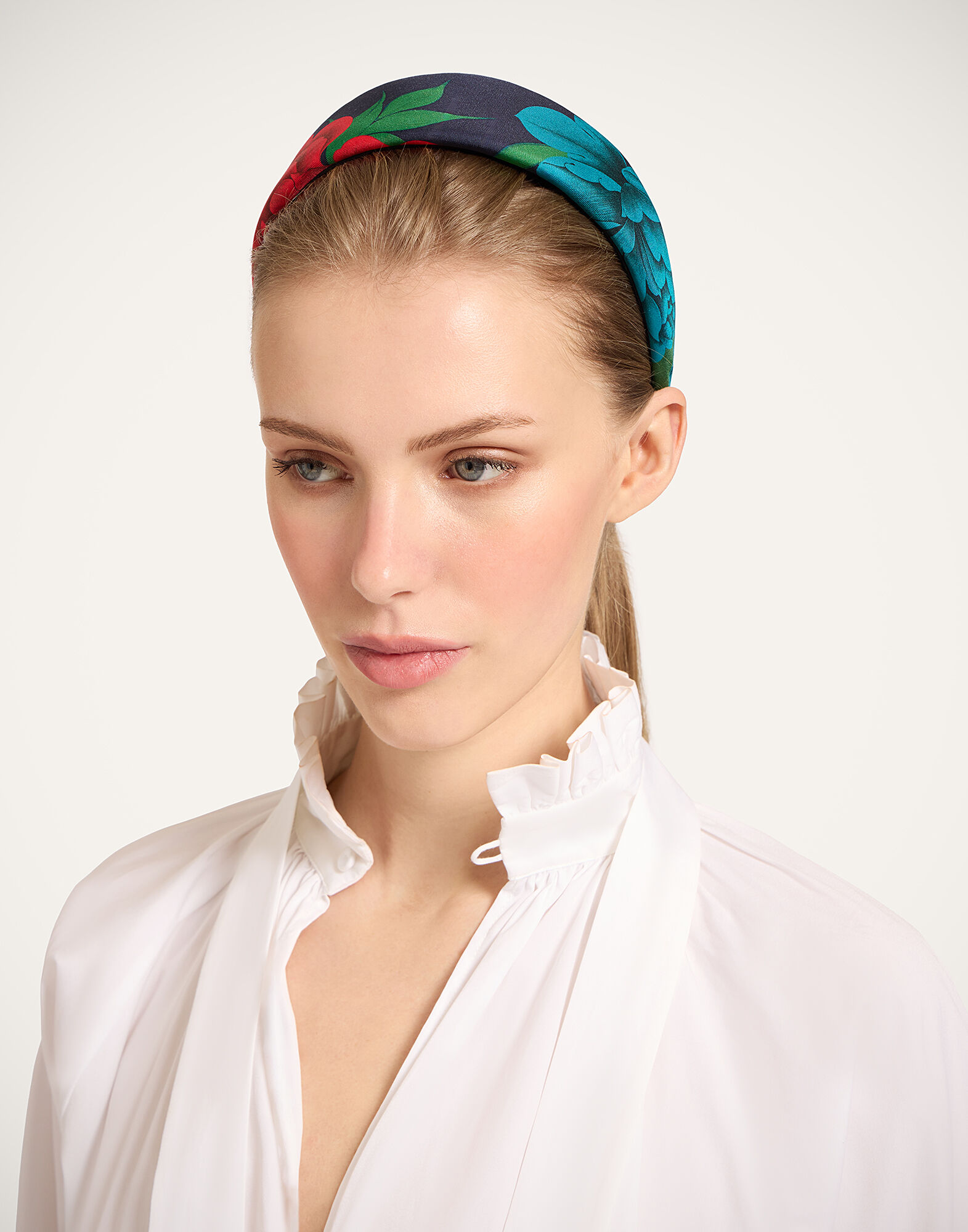 La DoubleJ Flat Headband Queen Peony Blue HEB0023FOD001QPE01BU03
