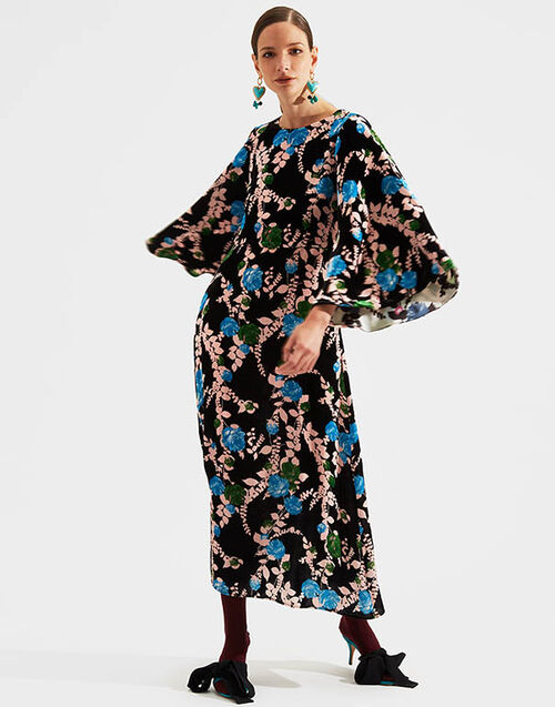 LaDoubleJ Sorella Dress Winter Rose Nero DRE0179VEL004WTR0003