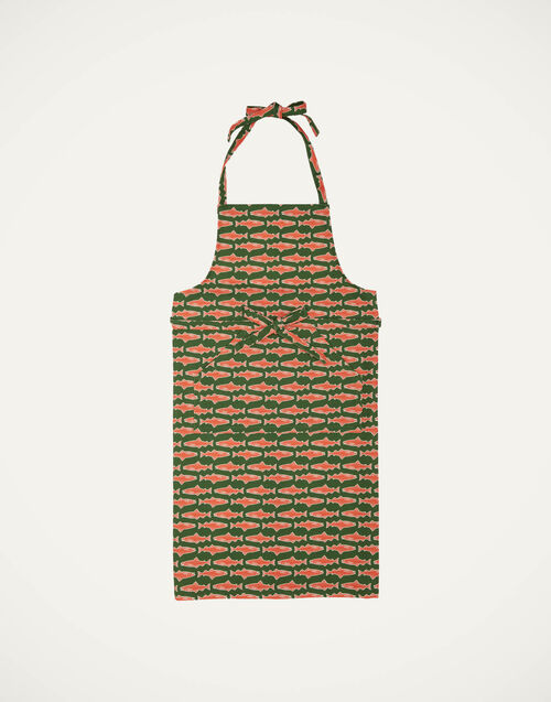 La DoubleJ Apron Como Fish Green APR0002COT018CMF0002