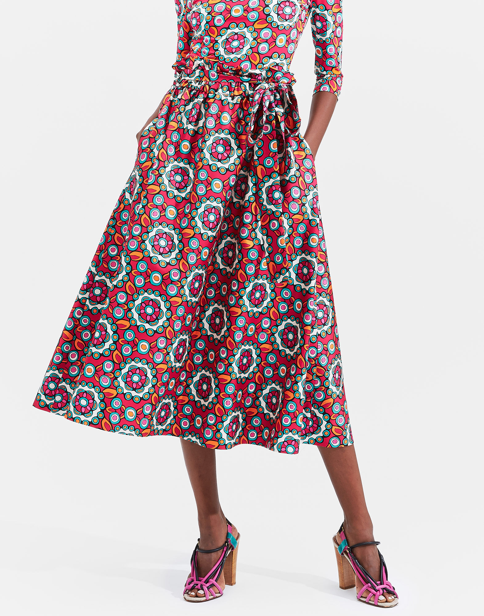 LaDoubleJ Sardegna Skirt Kaleidoscope Fuxia SKI0043SIL001KAL0004