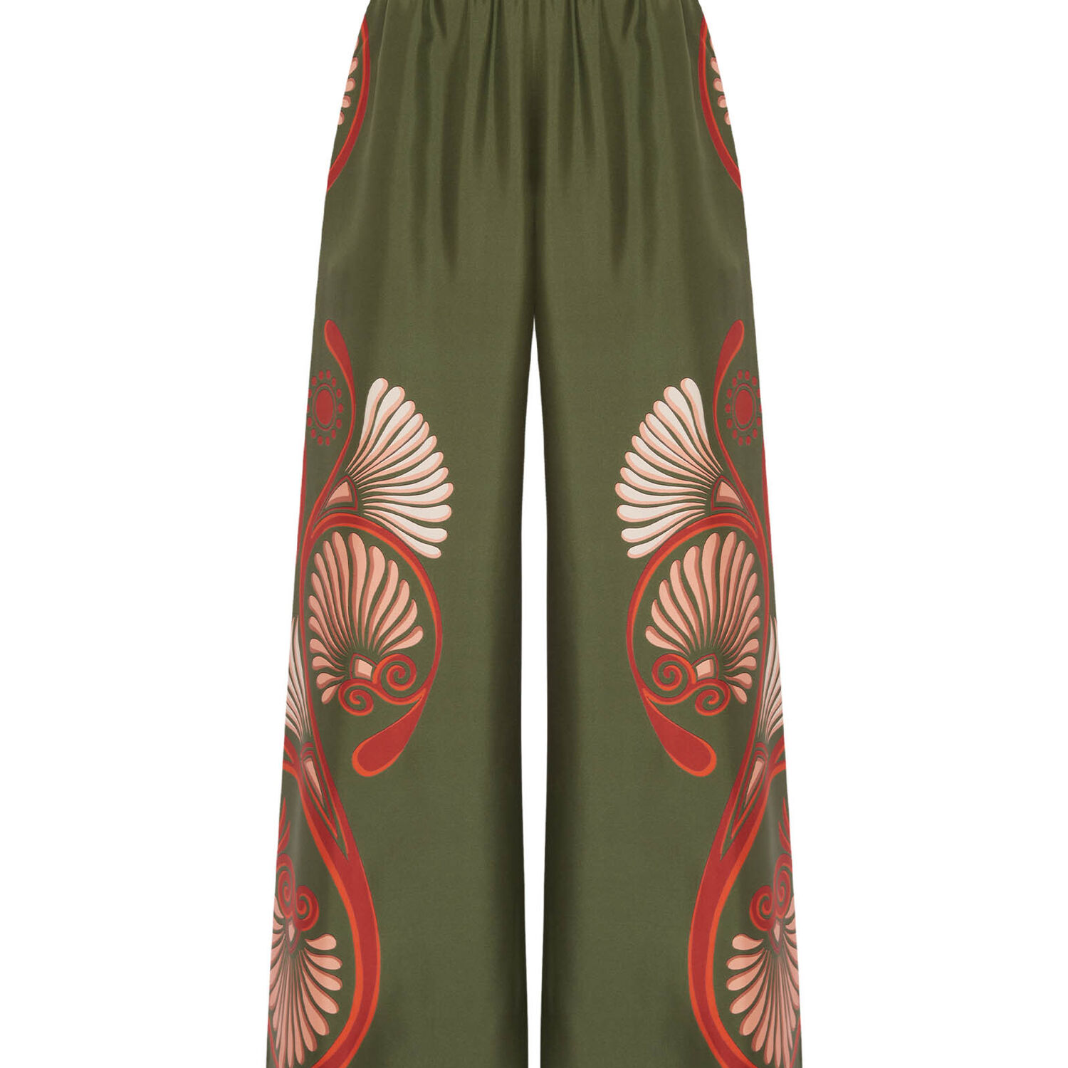 La Doublej Palazzo Pants In Kerylos Placée Dark Green