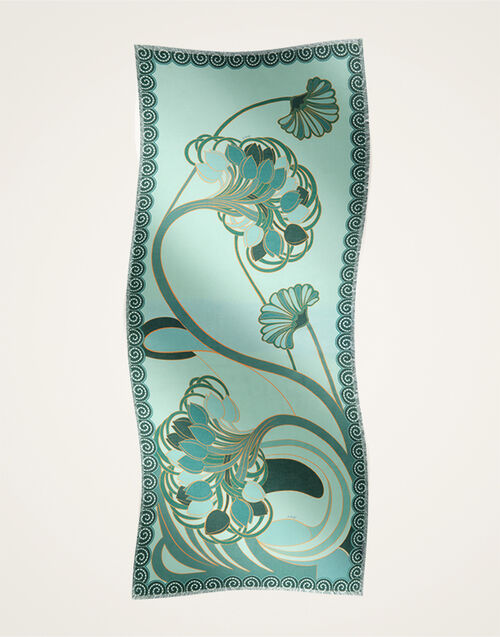 La DoubleJ Scarf (70X180) Blooming Tulip Plac&eacute;e Mint SCA0097MOS001BTU01GR11