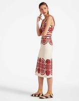 La DoubleJ Baia Skirt La DoubleJ Baia Skirt Medallion Placée Cream SKI0081COT037MED01WH03