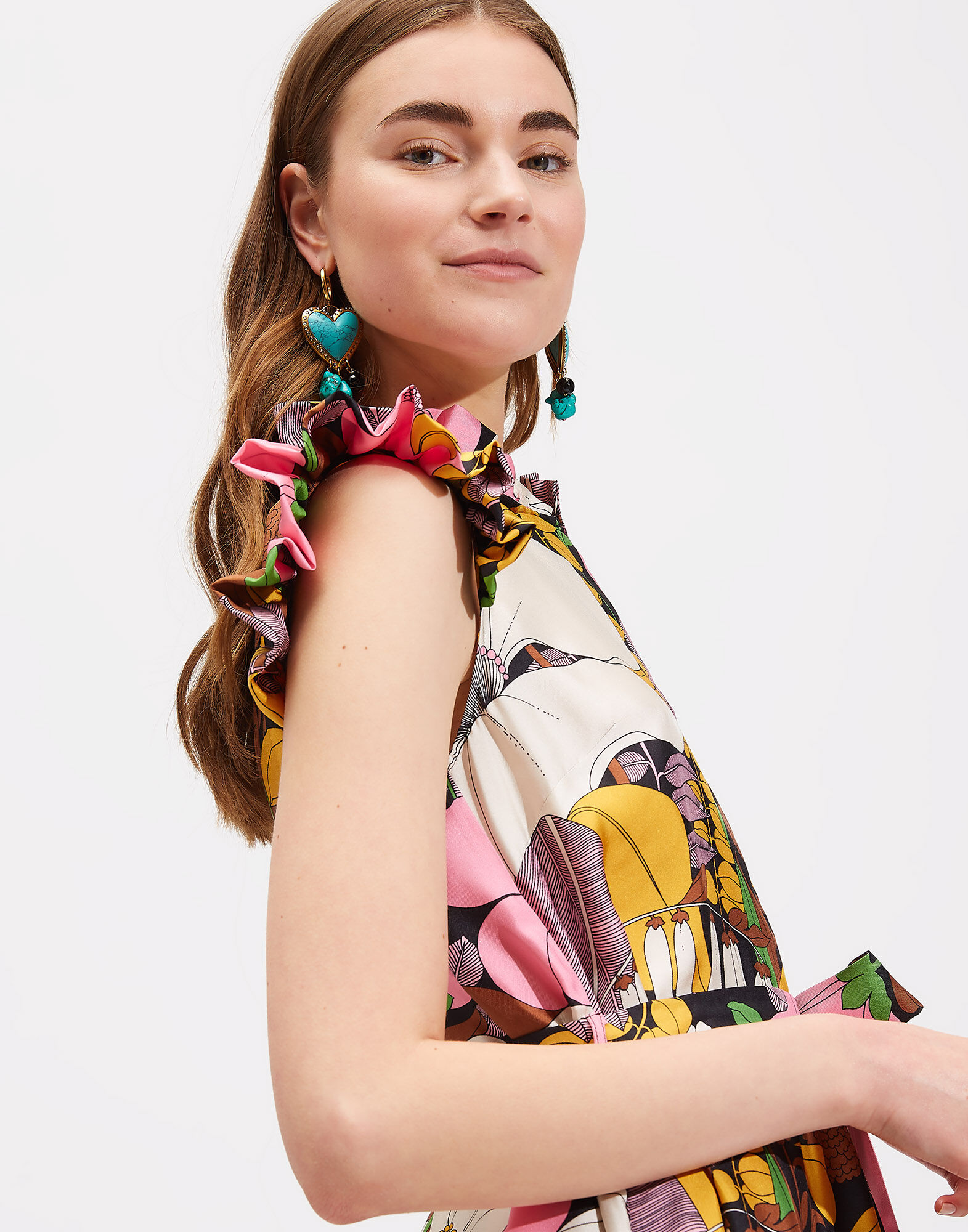 LaDoubleJ Short And Sassy Dress Big Flower DRE0003SIL001BFL0001