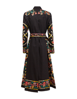La DoubleJ Sundowner Dress &#40;Placed&#41; Borboni Placee Nero DRE0459COT015BRN02BL01