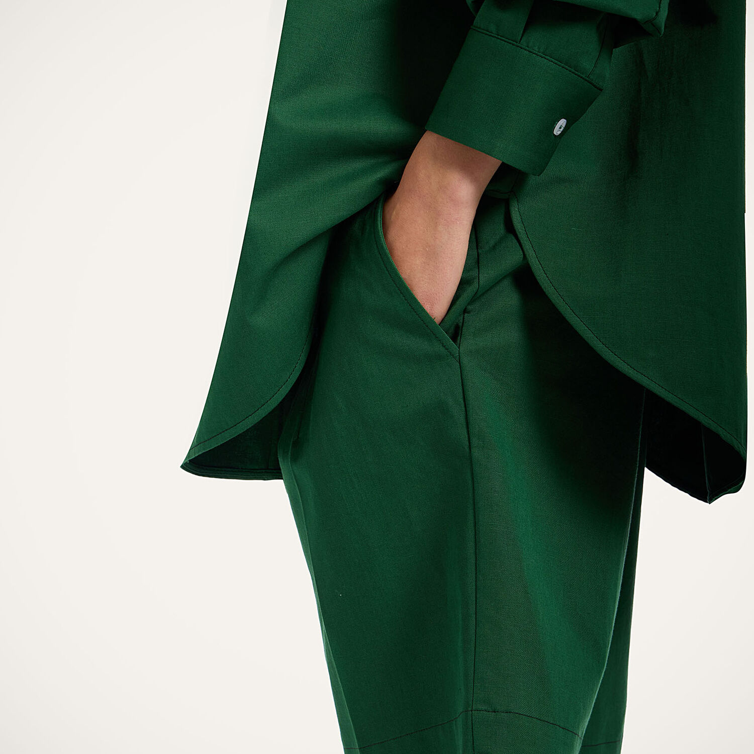 La Doublej Boyfriend Shorts In Green