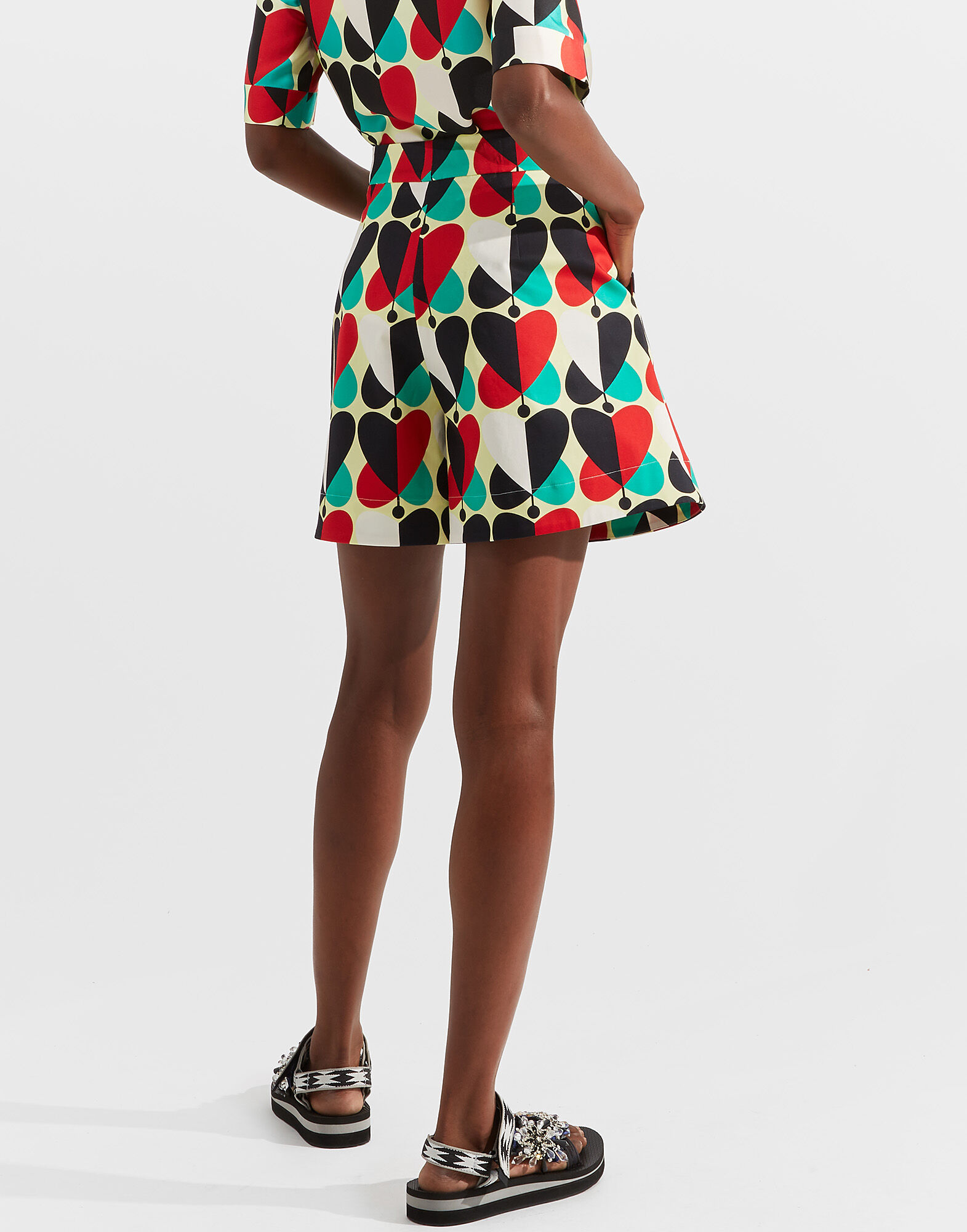 LaDoubleJ Good Butt Shorts Farfalle Rosso TRO0010COT006FAR0004