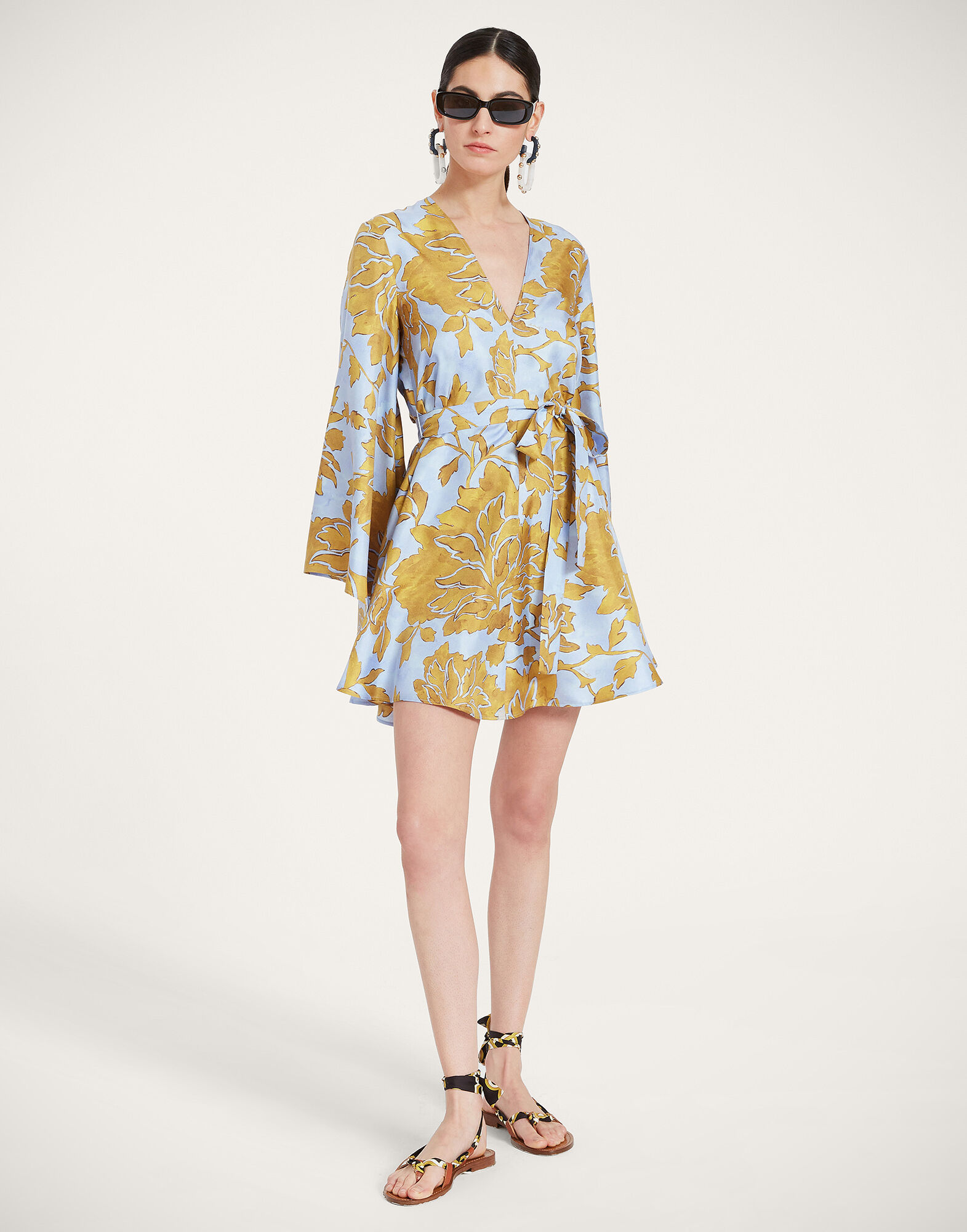 Mini Magnifico Dress in Tangle Light Blue for Women | La DoubleJ