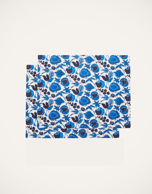 La DoubleJ Placemat Set Of 2 La DoubleJ Placemat Set Of 2 Wildbird Blu Small TBM0001LIN001CER0009