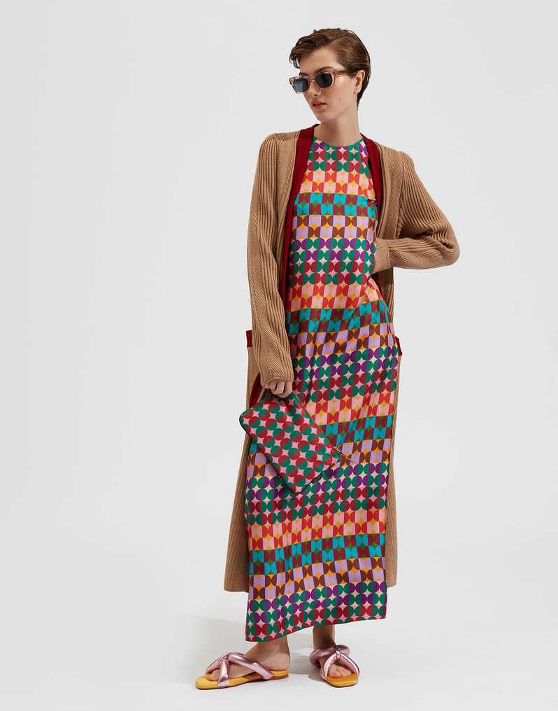 La DoubleJ Swing Dress La DoubleJ Swing Dress Mezzaluna Rainbow DRE0001SIL001MEZ0005